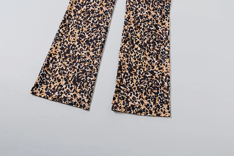 Weird Puss Unregelmäßiger Hohl-Jumpsuit für Damen, Leopardenmuster, Rollkragen, lange Ärmel, rückenfrei, Hot Girls Street Sexy Fashion Overall – Detail 20