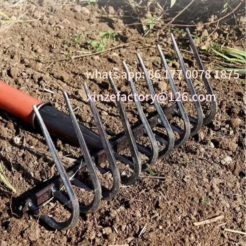 Customizable Multifunctional Ninetooth Nail Rake Household Sturdy and durable manganese steel laborsaving nail rake Garden