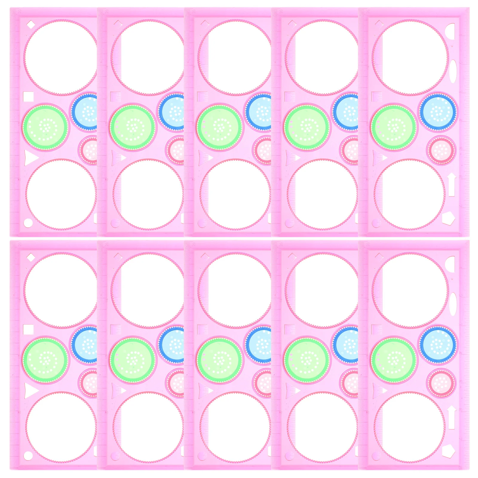 10Pcs Multifunction Drawing Templates Set Spiral Pattern Tool Creative Kids Painting Kit for Hands-on