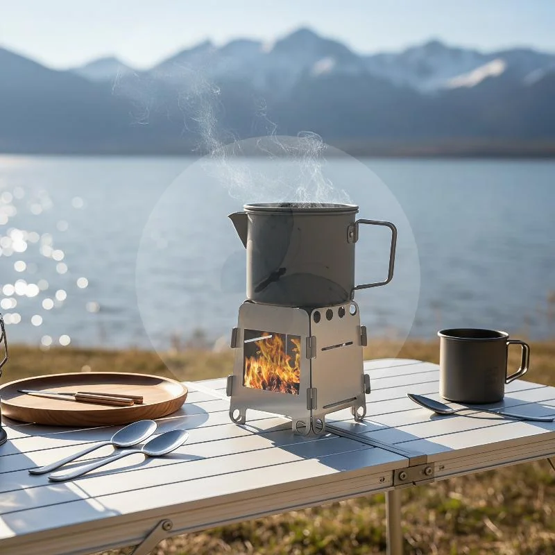 Outdoor Camping Wood Stove - 1 Set Katlanabilir Kamp Odun Sobası