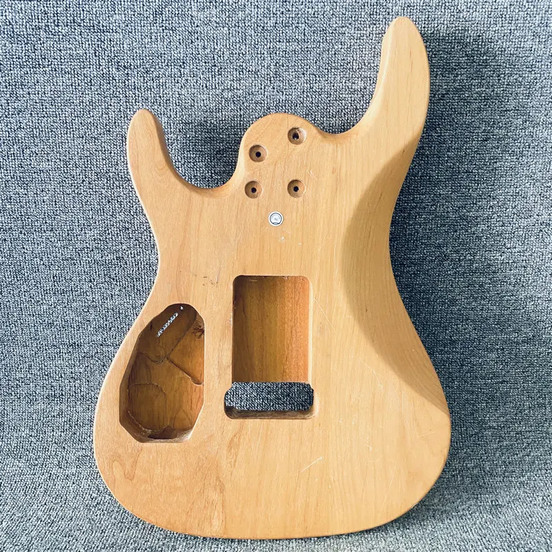 HB850  Natural Solid Alder Wood Floyd Rose Electric Guitar SSH Pickups Unfinished for Guitar Replace and DIY with Damages