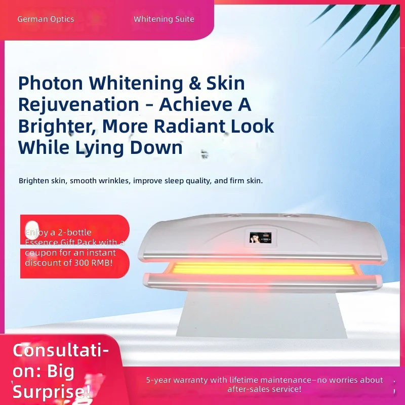 

Аппарат для светотерапии Ocean Heart Beauty Capsule, устройство для загара, отбеливания и омоложения кожи с эссенциальной сывороткой