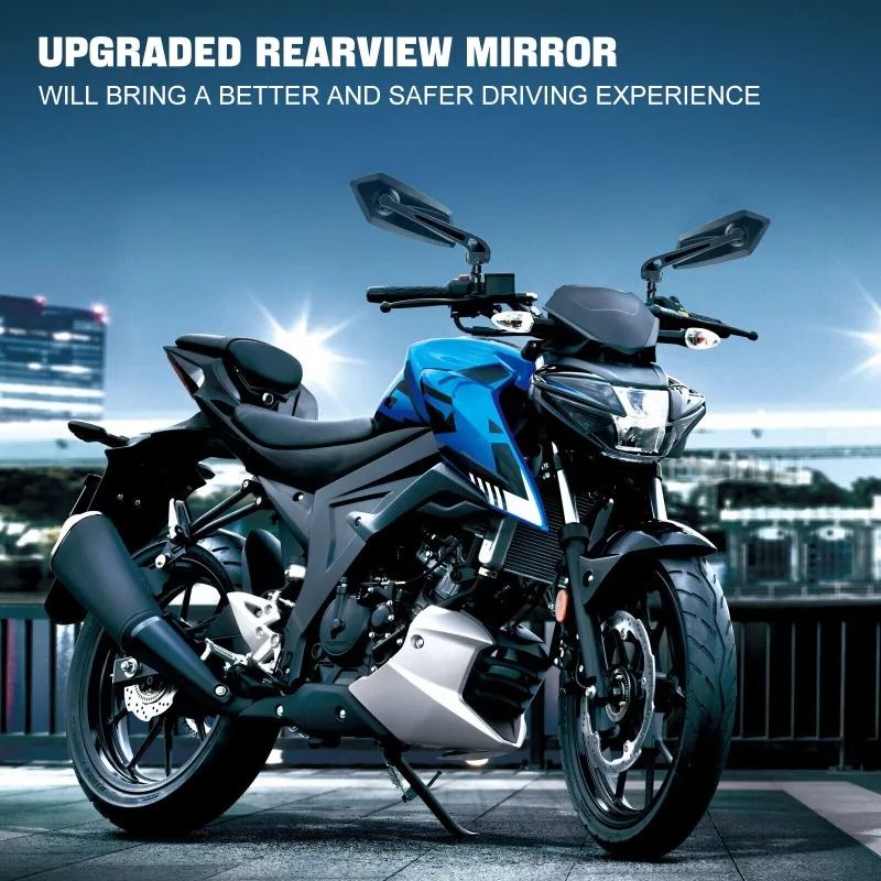 Motorcycle Mirrors 2Pcs/Pair E-Bike Rearview Mirrors Scooter Electrombile Back Side Mirror 8mm 10mm ABS Plastic Moto Accessories