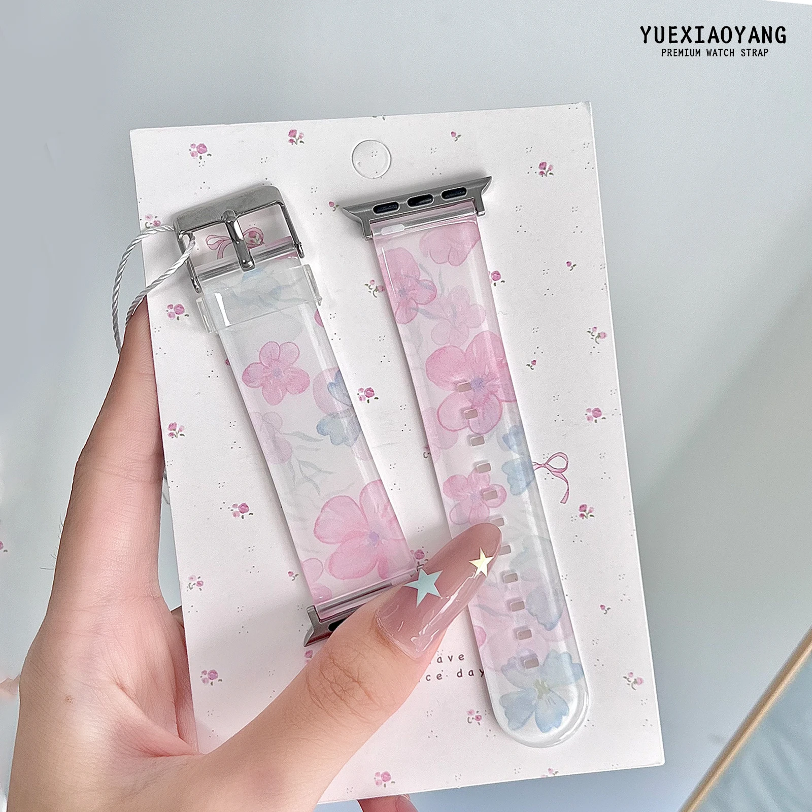 Cinturino serie Qingxin fiori e piante per Apple Watch 10 9 8 7 Bracciale a fascia per iWatch 46mm 42mm 41mm 40mm Cinturino