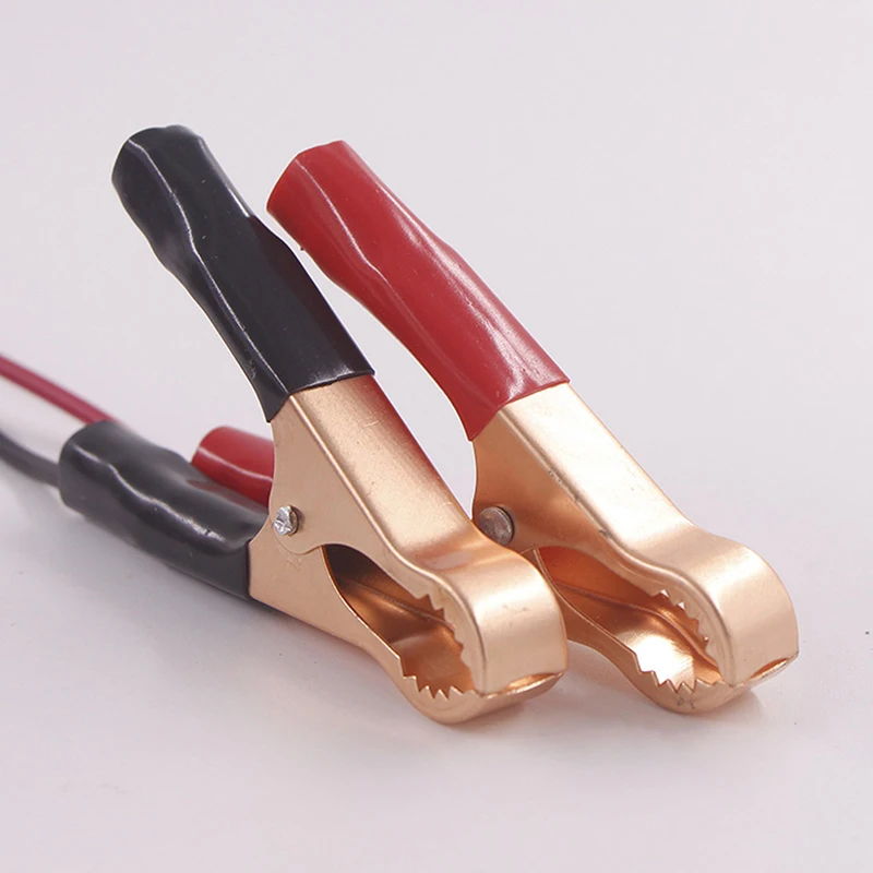 2Pcs 30A Red + Black Crocodile Car Caravan Van Battery Test Lead Clips Best Promotion Alligator Clips Connector Plug Power