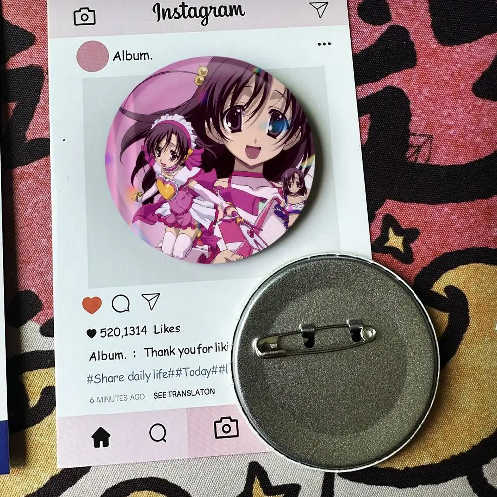 S-School Days Katsura Kotonoha Laser Badge Applicable For Backpack Clothes Hats Decor Creative Accessories