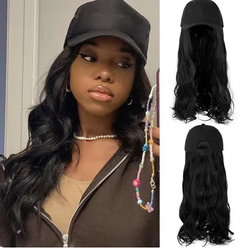 Wig female cap long hair integrated wave roll synthetic high temperature silk mechanism head cover