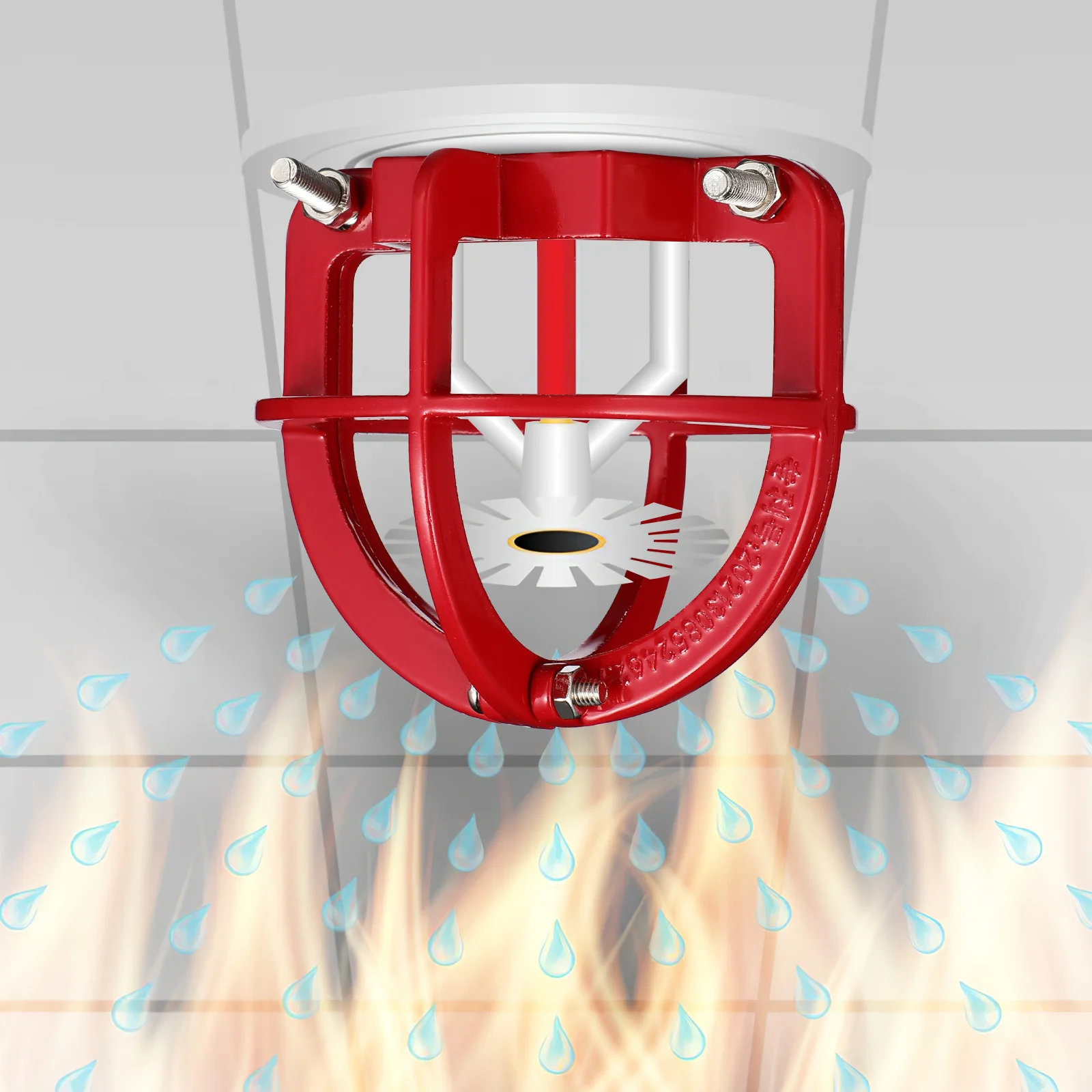 Fire Sprinkler Head Protector Metal for Sprinkler Heads Impact Resistant Safety Cover for Indoor Residential