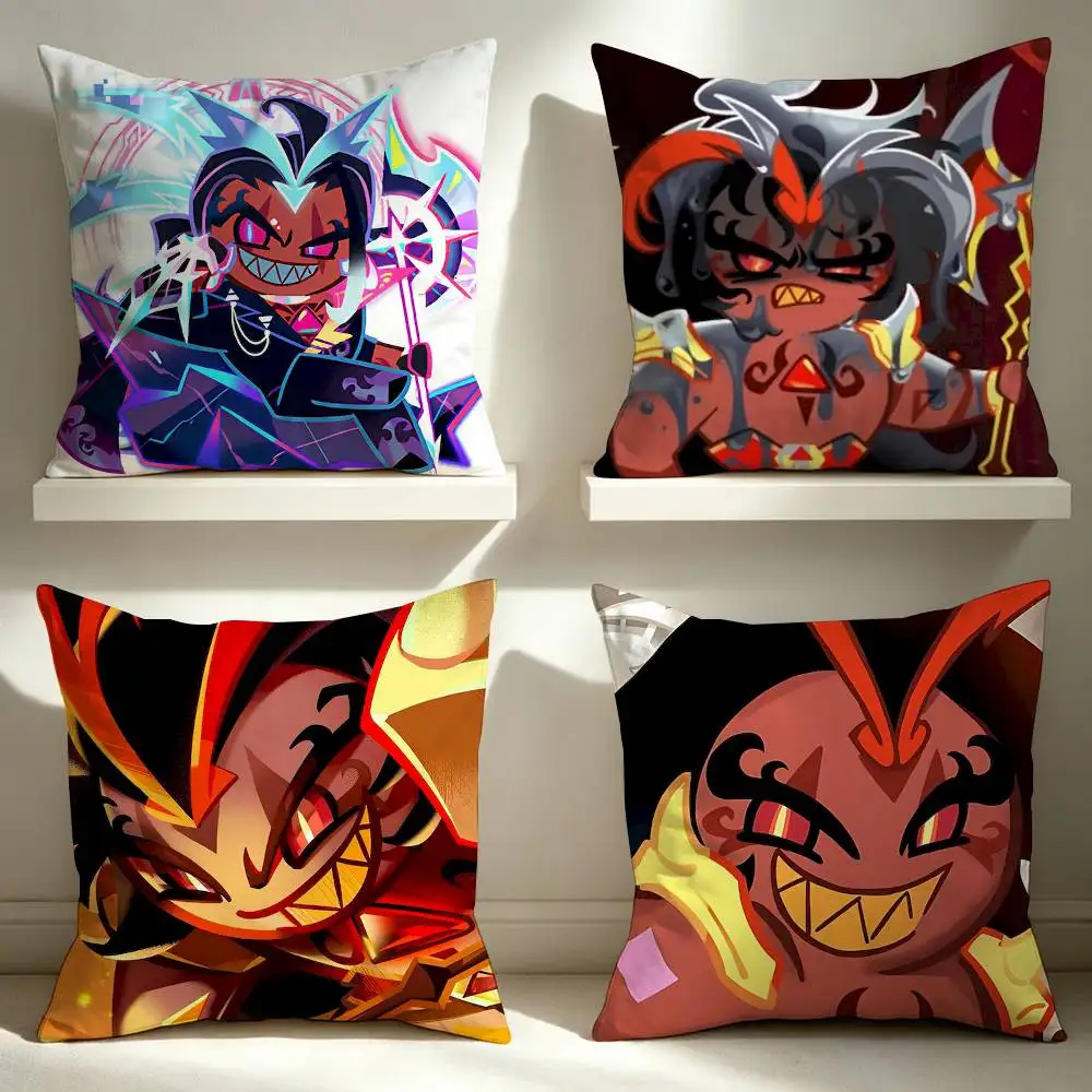 Fiery Beast Cookie Run Kingdom  Square Double-Sided Printed Pillow Case Sofa Cushion Cover Bedroom Bedside Decor