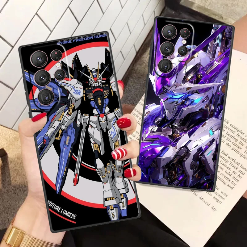 MOBILE SUIT GUNDAM Phone Case For Samsung S24 S23 S22 S21 S20 FE S10 S10e Ultra Plus Lite Black Soft Cover