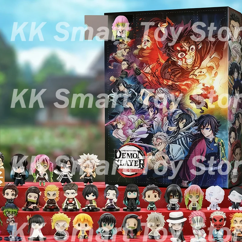 ปฏิทินนับถอยหลังดาบพิฆาตอสูร 24 วัน กล่องเซอร์ไพรส์ ของเล่นสะสม ฟิกเกอร์การ์ตูน ของขวัญคริสต์มาสสำหรับเด็ก มีสินค้าในสต็อก