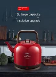 Large capacity 5L electric kettle, stainless steel household insulated kettle, constant temperature electric kettle