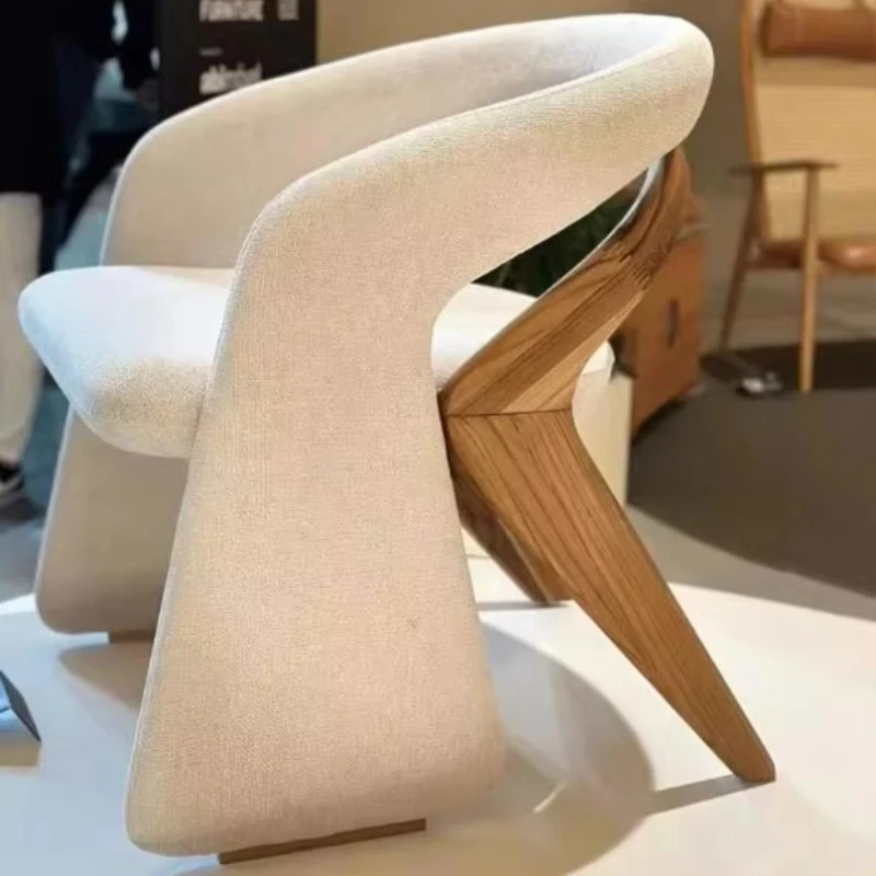 Creative solid wood armrest dining table sofa chair modern stretchable large flat model family villa