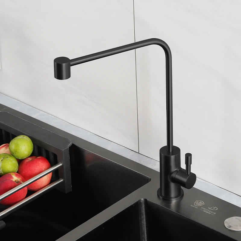 Filter Kitchen Faucets Direct Function Drinking Water Single Cold Handle Brass Pure Sink Mixer Tap 360° Rotate