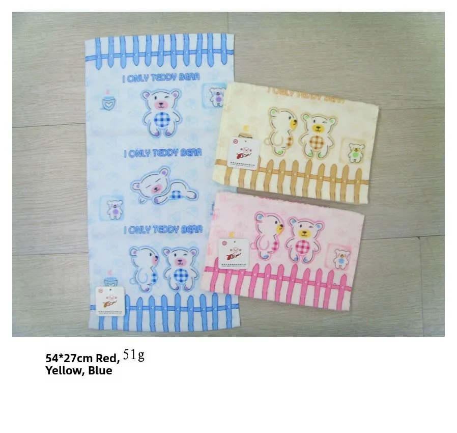 Pure Cotton Cartoon Children Towel 54*27cm Soft Absorbent Able Welcome To Purchase Home Textile Face Towel