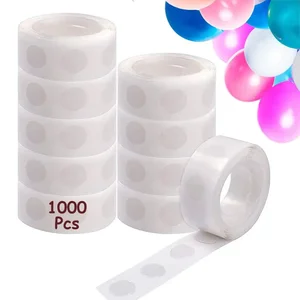 Punkte doppelte Gesichtsaufkleber, transparent, abnehmbarer Ballon, Klebeband, DIY -Kunsthandwerk Cola, Hochzeit, Geburtstagsfeierdekoration, 6 Rolls 12 Hauptverkaufsdekoration für die Taufe - №11
