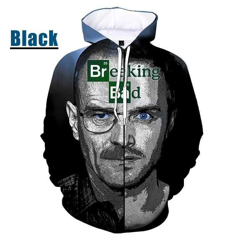 

New Movie Breaking Bad 3D Printed Men's and Women's Hoodies Casual Fashion Plus Size Hooded Sweatshirts Popular Loose Pullover