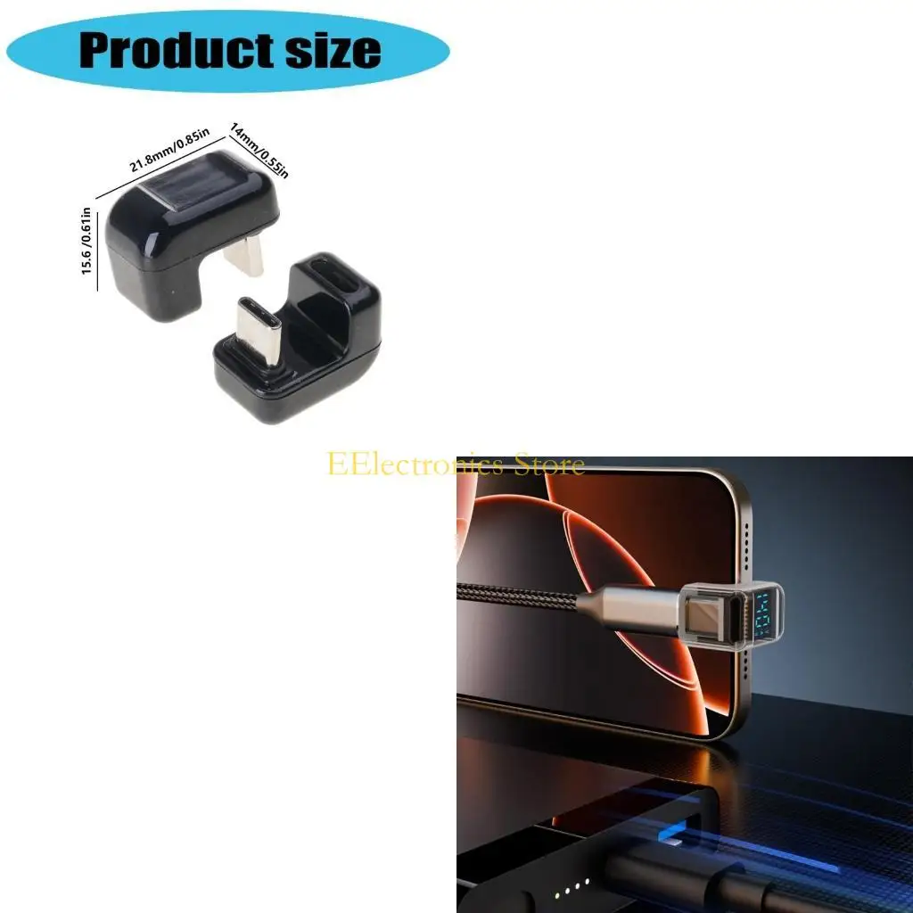 B03C High Durability USB C Adapter with Digital Display,140W Fast Charge,40Gbps Data Transfer Easy Plugs Male to Female