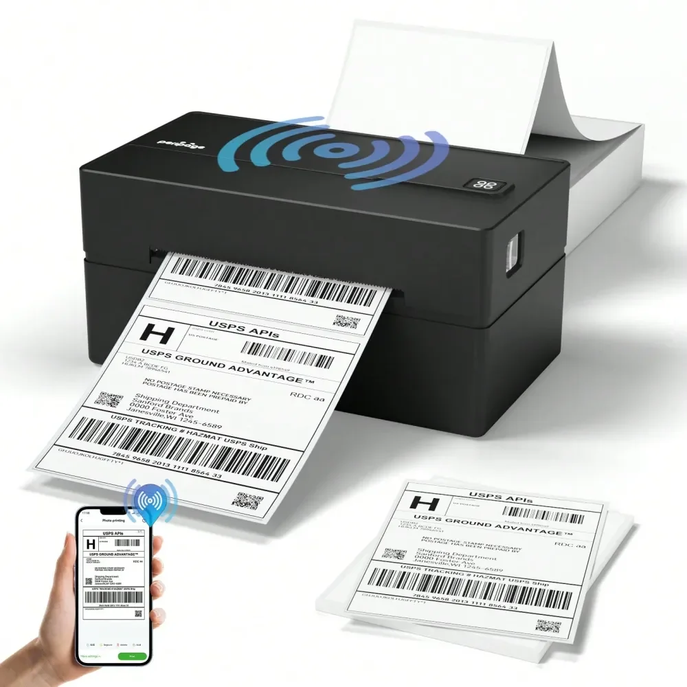

Peripage PB40 Thermal Shipping Label Printer, A Wireless Printer For 4X6 Shipping Labels Designed For Sending Packages, Compatib