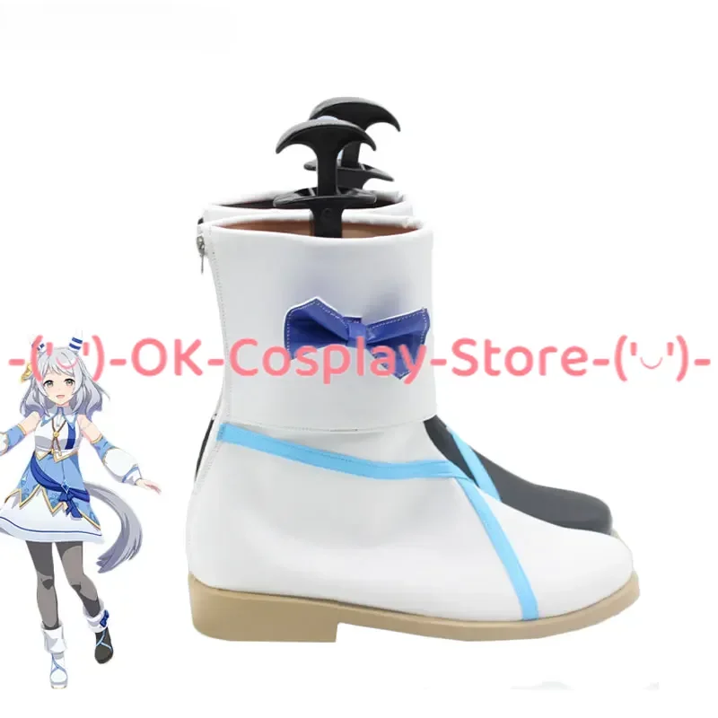 Hishi Miracle Cosplay Shoes Game Pretty Derby Cosplay Prop PU Leather Shoes Halloween Carnival Boots Custom Made