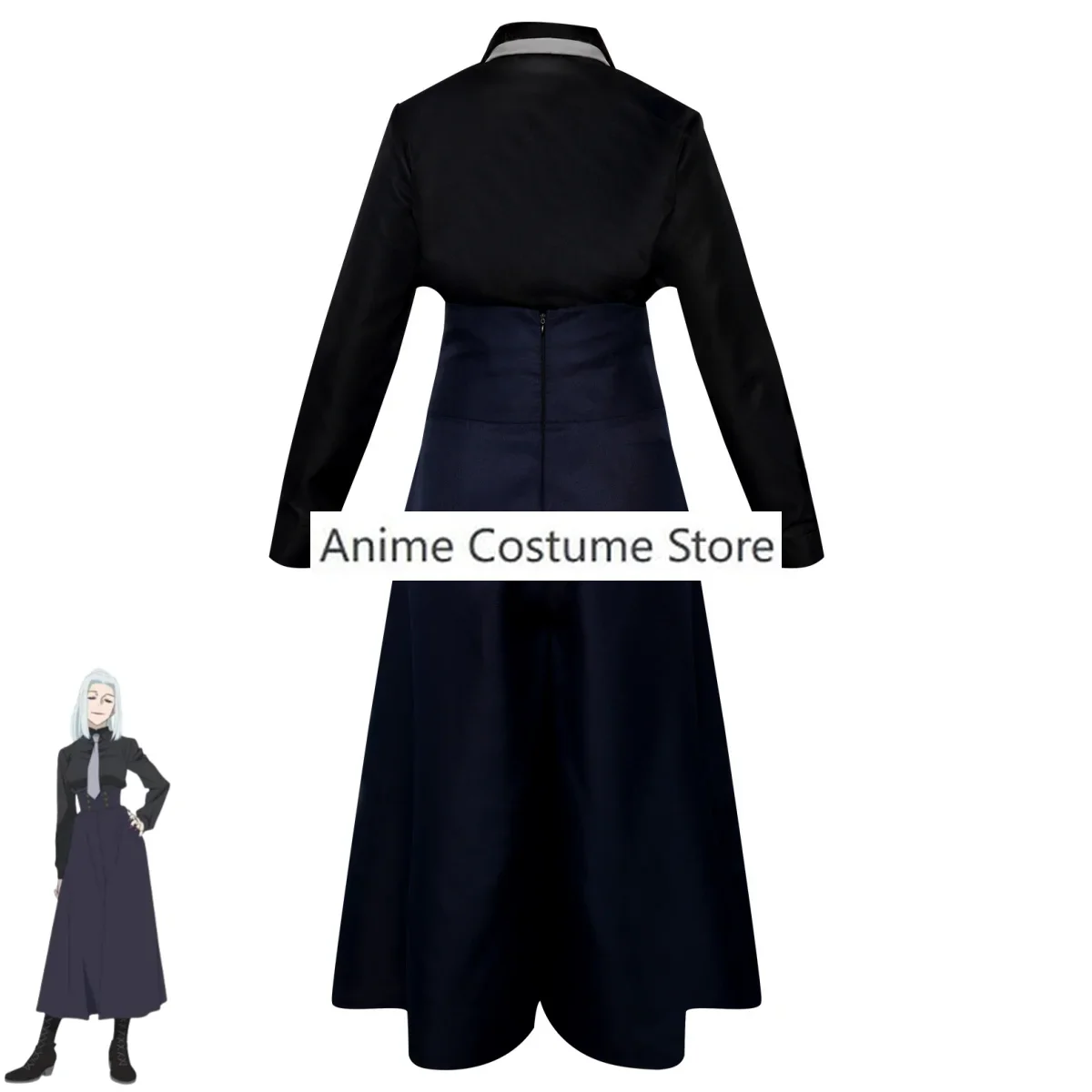 애니메이션 주술 가이센 메이메이 코스프레 코스튬 하이 웨이스트 바지, 긴팔 셔츠, 교복, 여성 할로윈 카니발 세트