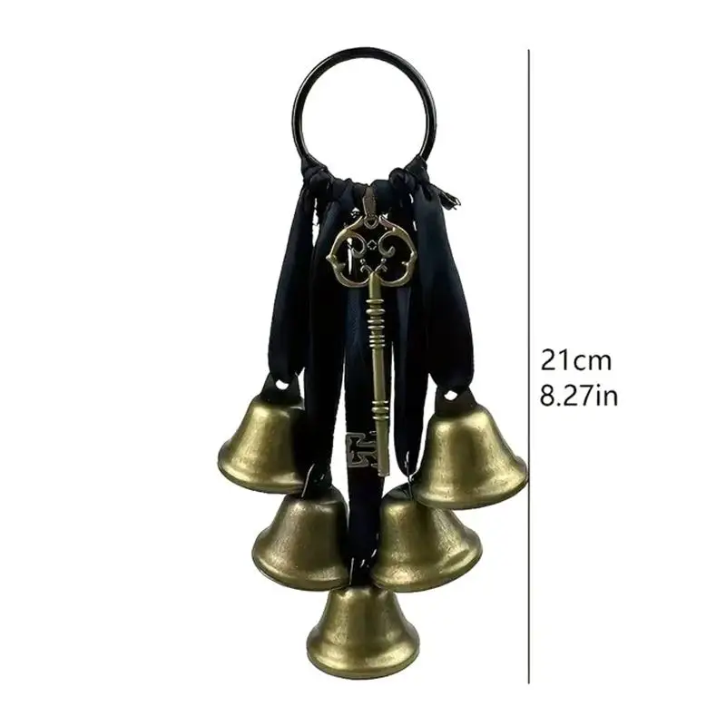 Iron Witch Wind Chimes, Decorative Door Handle Bells, Home Protection & Room Decor, Non-Electric Hanging Pendant