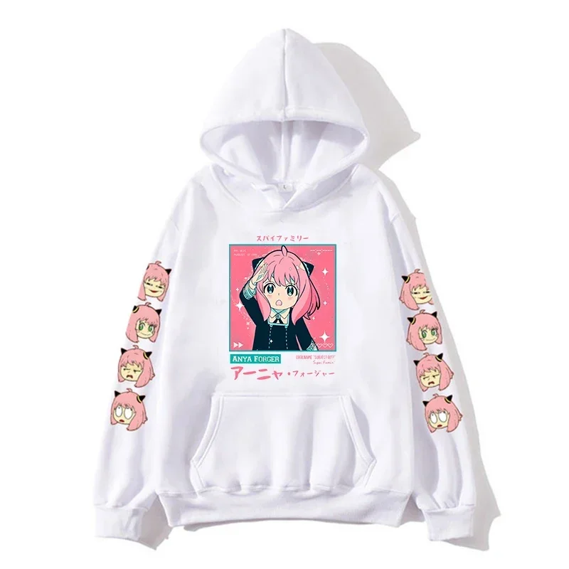 Fashion Streetwear Anya Anime Spy X Family Hoodies Manga Kawaii Cartoon Mens/Women Sweatshirt Tops Unisex Couple Hoodie Plus