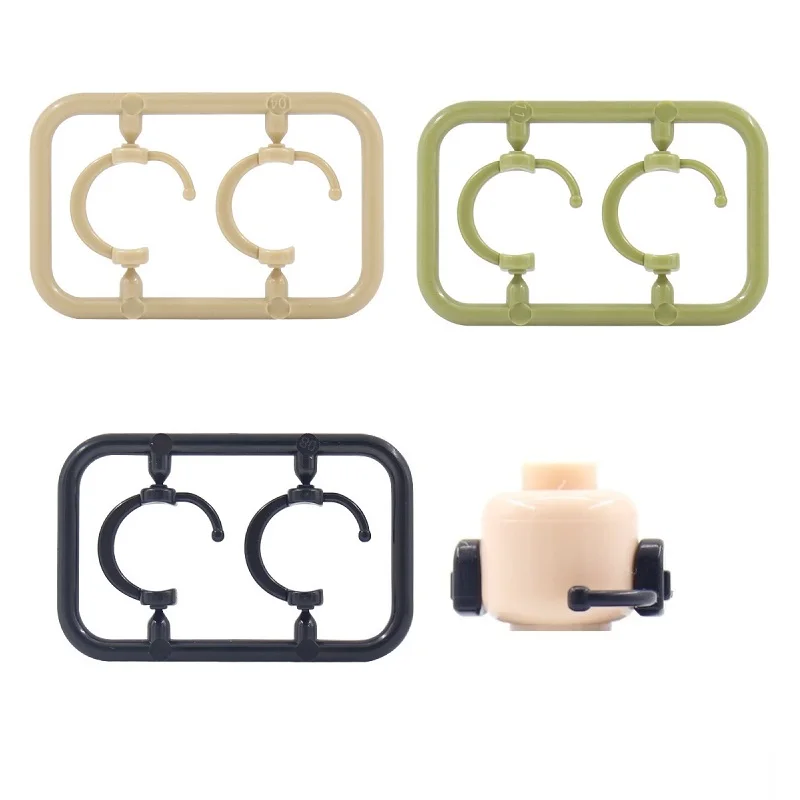 10 pièces armes militaires casque sans fil talkie-walkie minifigurine accessoires blocs de construction briques ensembles bras modèle enfants jouets