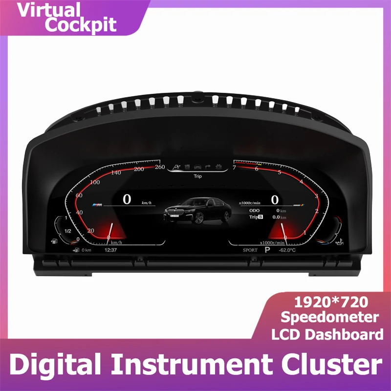 

12.3''Digital Virtual Cockpit Instrument Cluster For BMW E65 E66 CCC 2004-2008 Speedometer LCD Display Dashboard Panel ODO meter