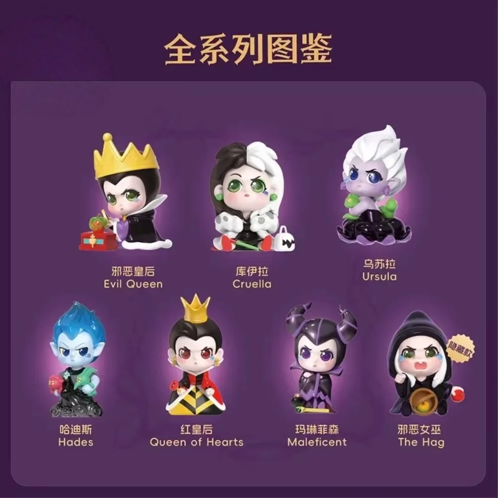 Disney original personagens vilinosos coleção figura caixa surpresa caixa cega moda na moda decoração de mesa presente
