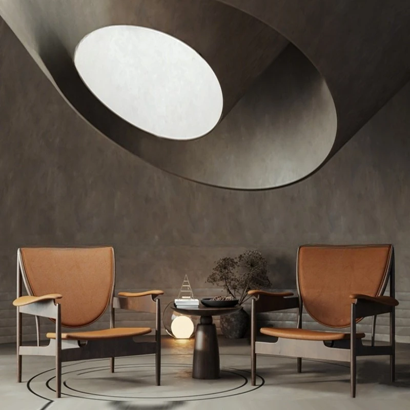 

Leisure Chair Hotel Clubhouse Ash Wood Solid Wood Chair