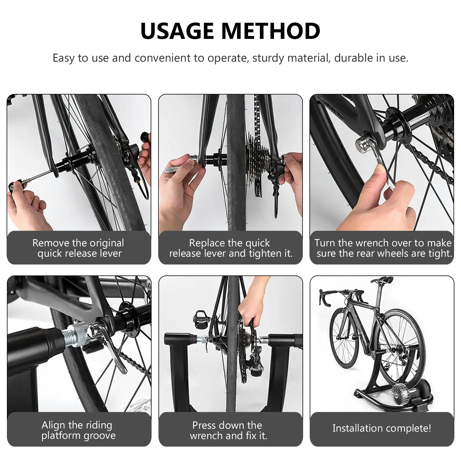 

2Pcs Skewer for Road Bike Trainer Replacement Rear Wheel Axle Secure Fit for Indoor Cycling Training Accessories Use