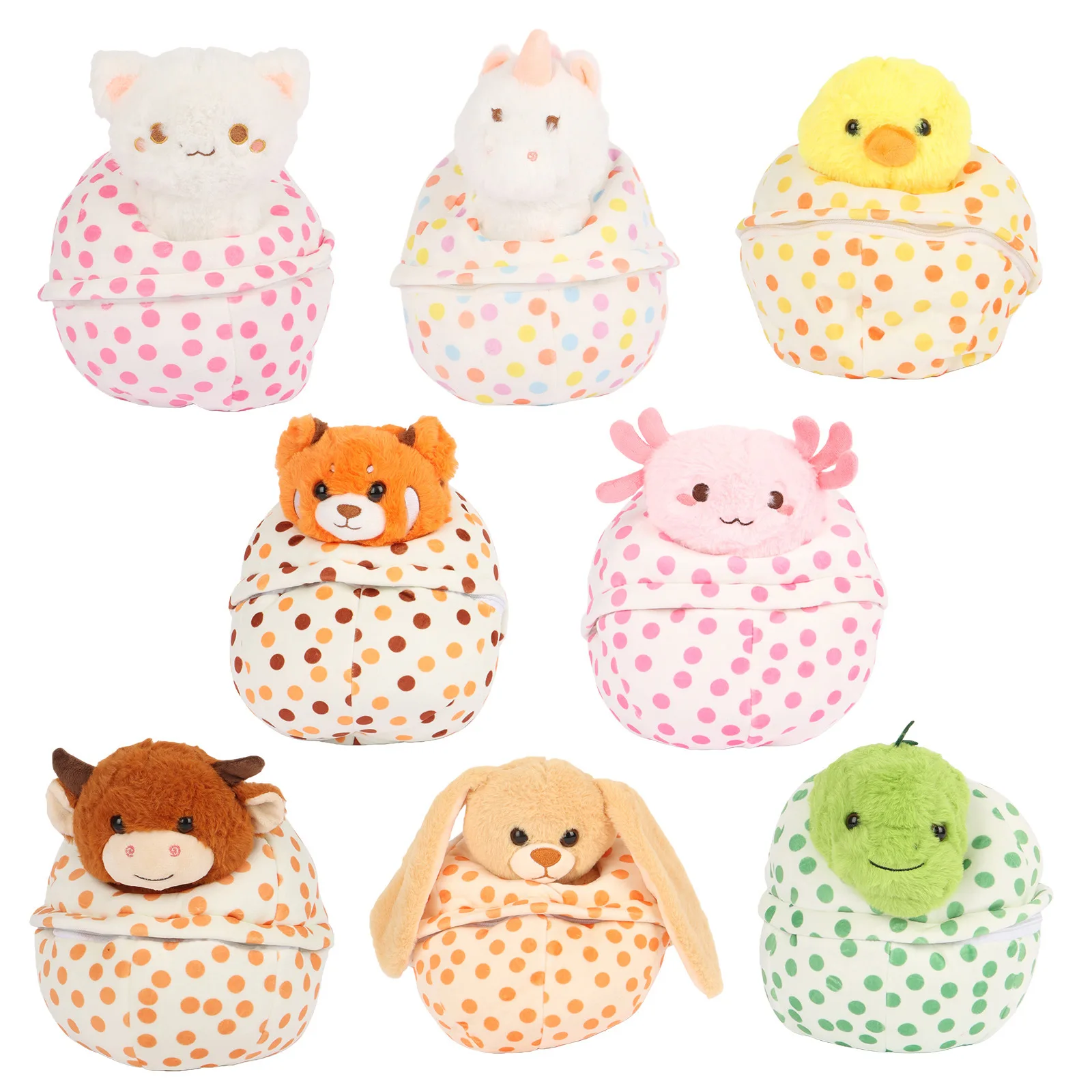 

2 in 1 Unicorn Dinosaur Egg Plush Doll Soft Cartoon Home Decor Newt doll Raccoon Unicorn Plush Birthday Party Gift