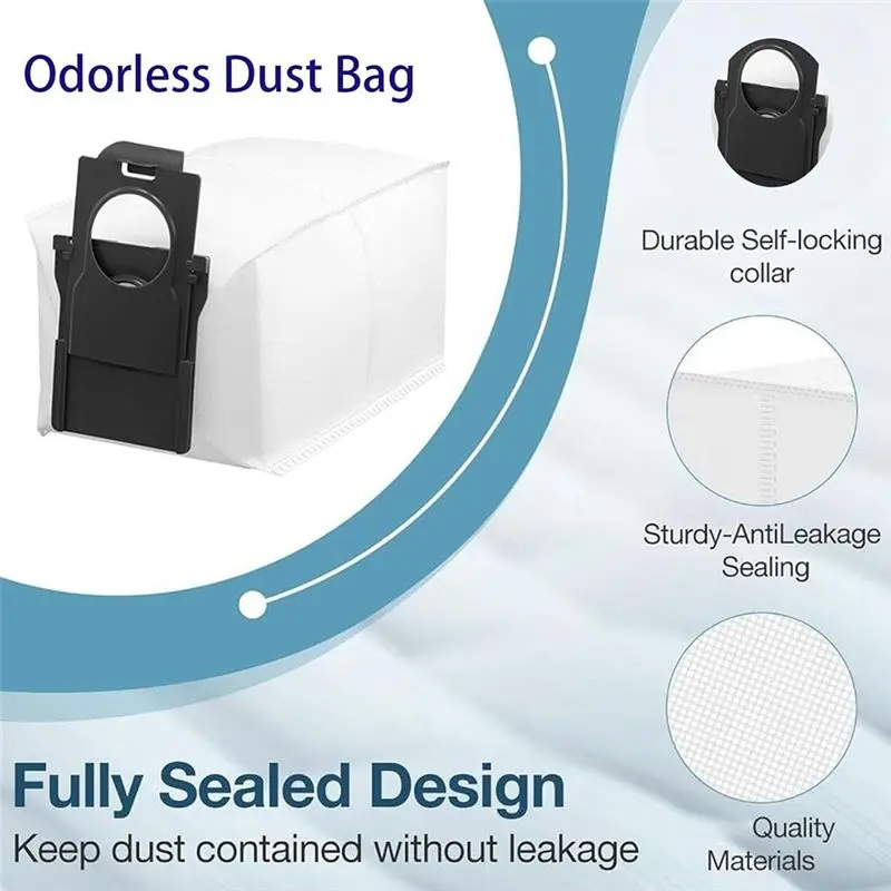 F-F Main Side Brushes, Mop Cloths, HEPA Filters& Dust Bags Accessories For Dreame X40 Ultra/X40 Pro Robot Vacuum Spare Parts