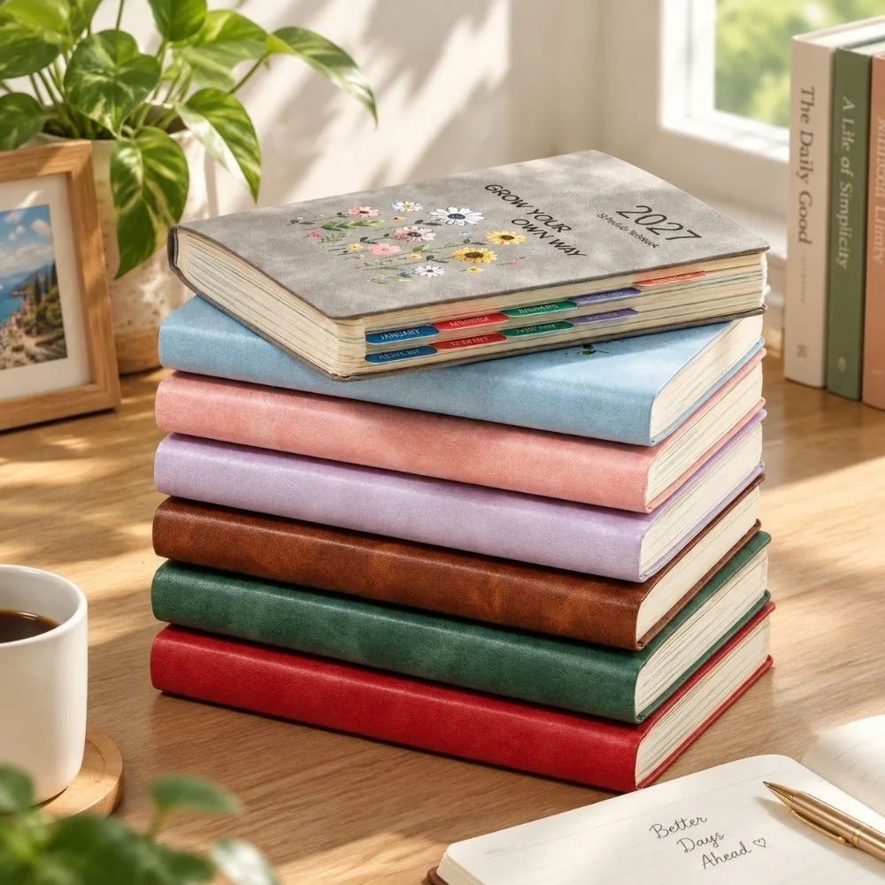 Thick Paper 2027 Daily Planner Notebook 320 Pages Memo Journal A5 Planner Notebook Work Organizer Daily Schedule Notebook Travel