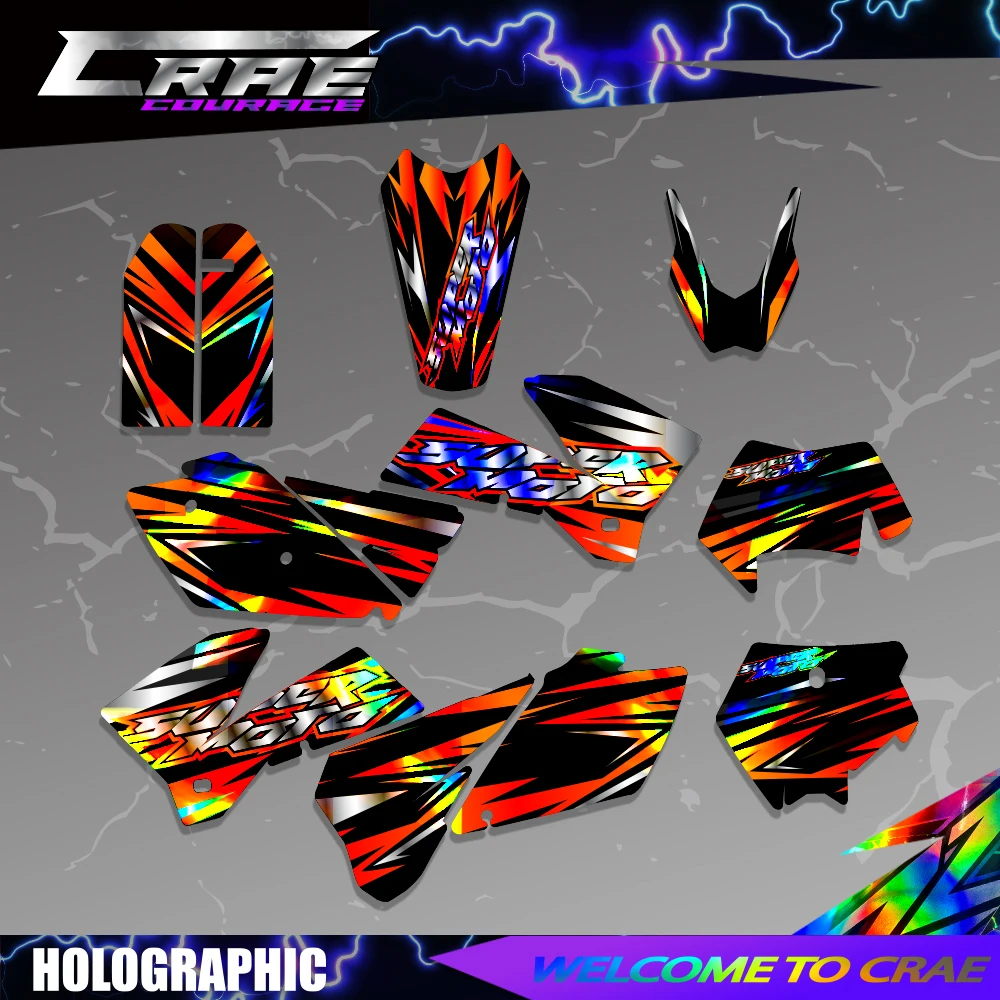 오토바이 스티커 배경 그래픽 데칼 KTM 525 450 400 300 250 200 125 sx sxf mxc xc xcf xcw exc excr 2005 2006 2007용