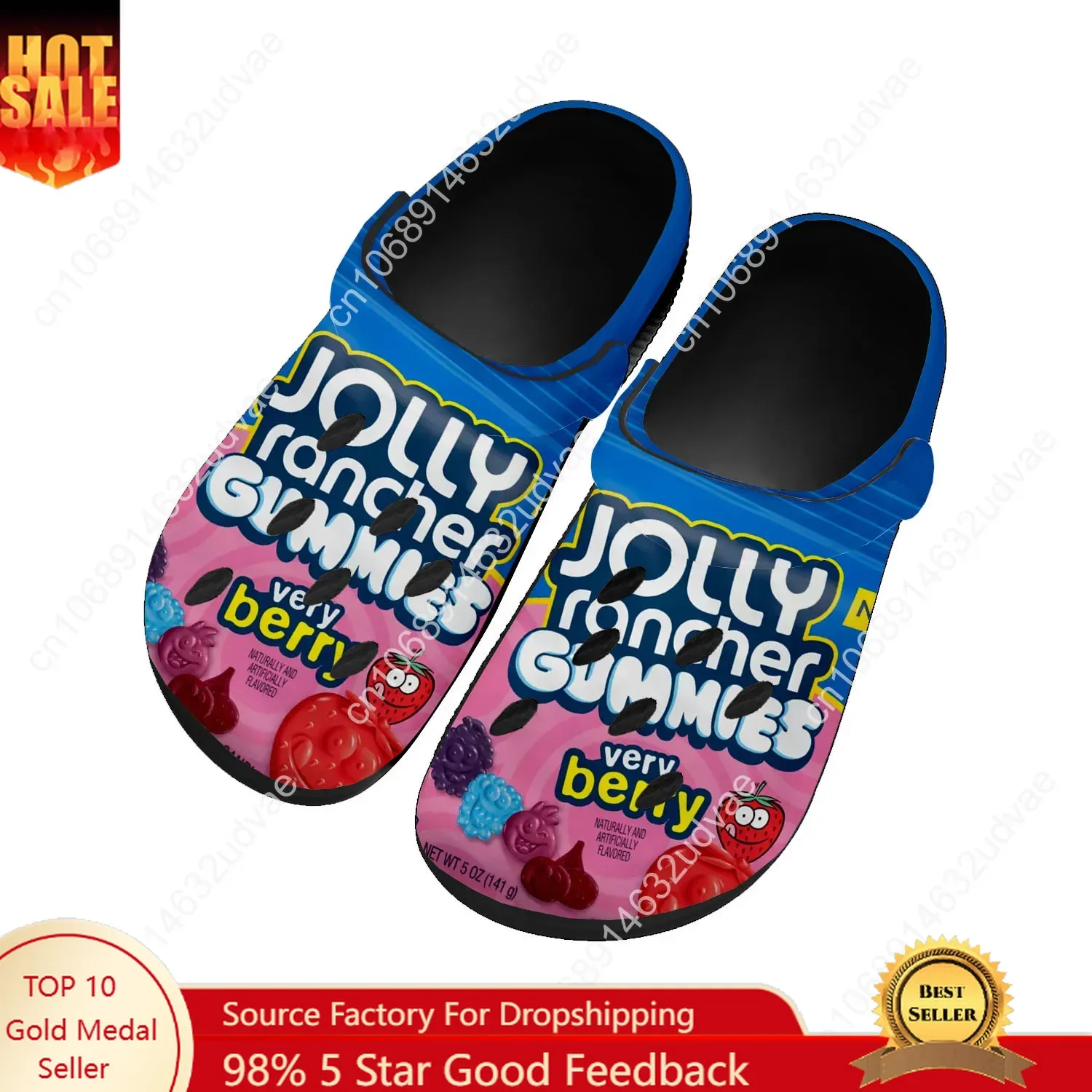 

Funny Candy Food Snack Water Shoes Mens Womens High Quality Home Garden Clogs Customizd Sandals Beach Breathable Hole Slippers