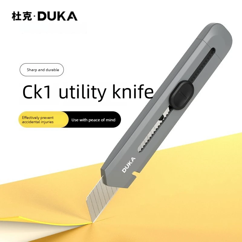 Duke Universalmesser — Kompakter Papierschneider, Paketöffner, Kunst- und Tapetenmesser, Augenbrauenstift-Schärfer