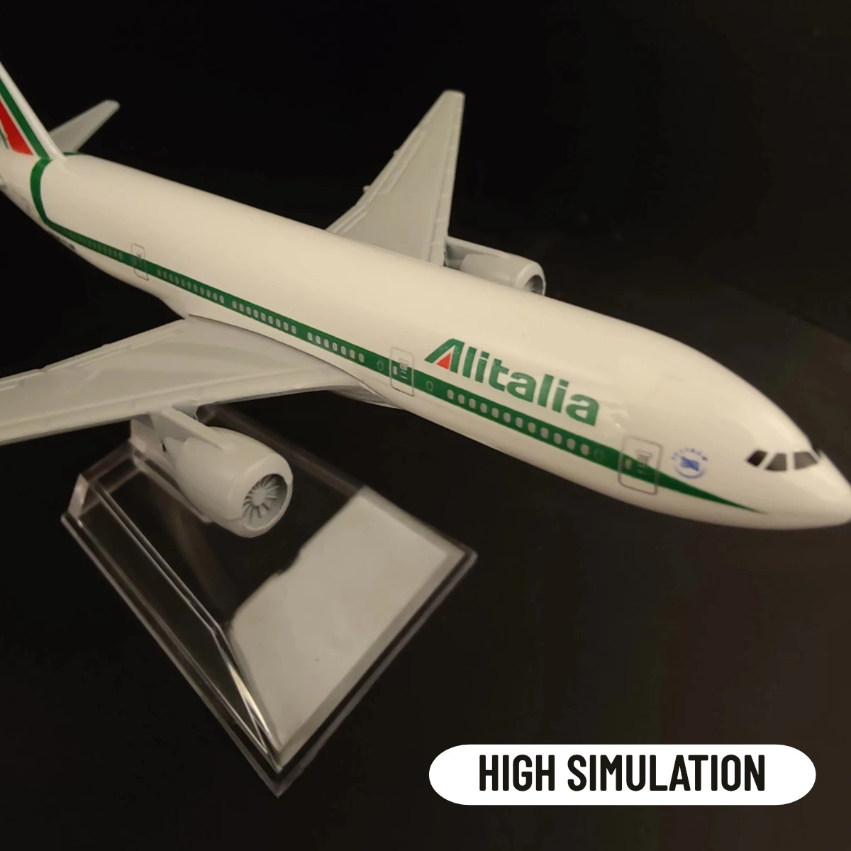 Scale 1:400 Metal Aircraft Replica 15cm Alitalia B777 Boeing Airbus Airplane Model Miniature Xmas Gift for Boy Girl