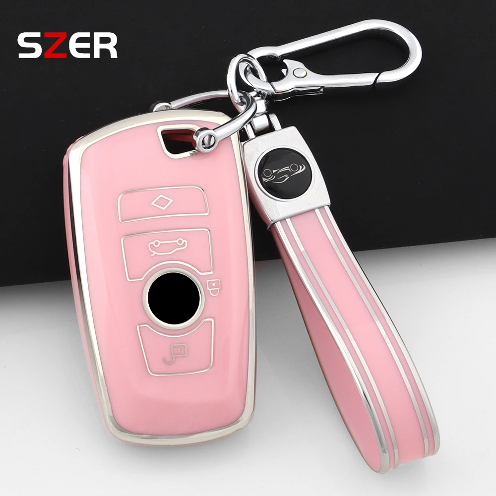 

ГОРЯЧИЙ розовый чехол для автомобильного ключа из ТПУ для BMW 1 3 5 7 серии X1 X3 X4 X5 F10 F15 F16 F20 F30 F18 F25 M3 M4 E34 Аксессуары для брелоков