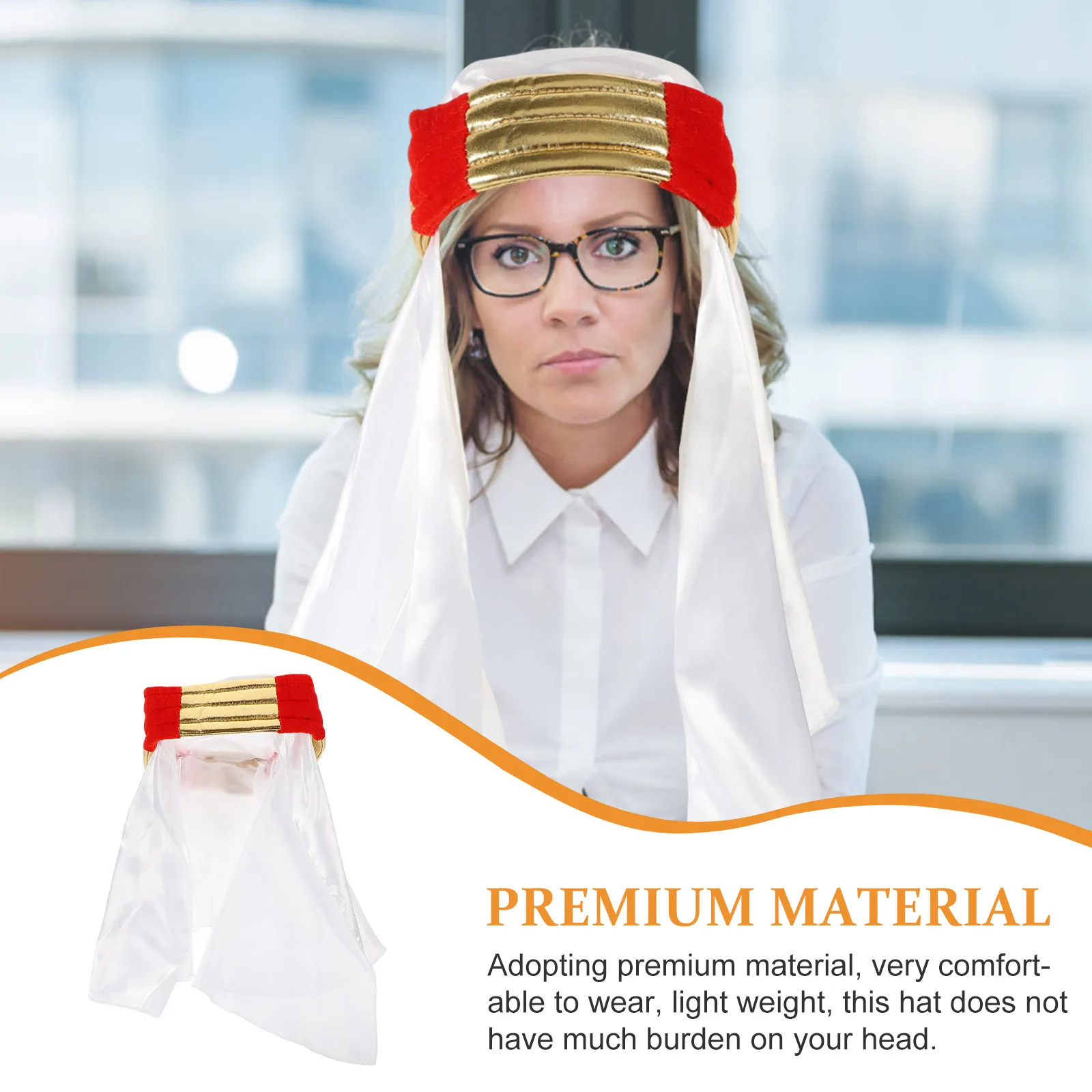 

Cosplay Hat Arabian Headdress Decorate Festival Party Middle Eastern Headwear Men Cloth Costume Accessory Wrap Exquisite