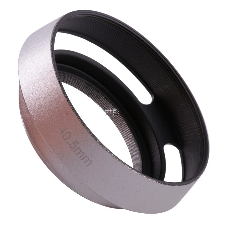Silver 40.5mm Metal Vented Lens Hood Screw-in Standard Type for Leica Voigtlander 7artisans Camera Lens Sun Shade
