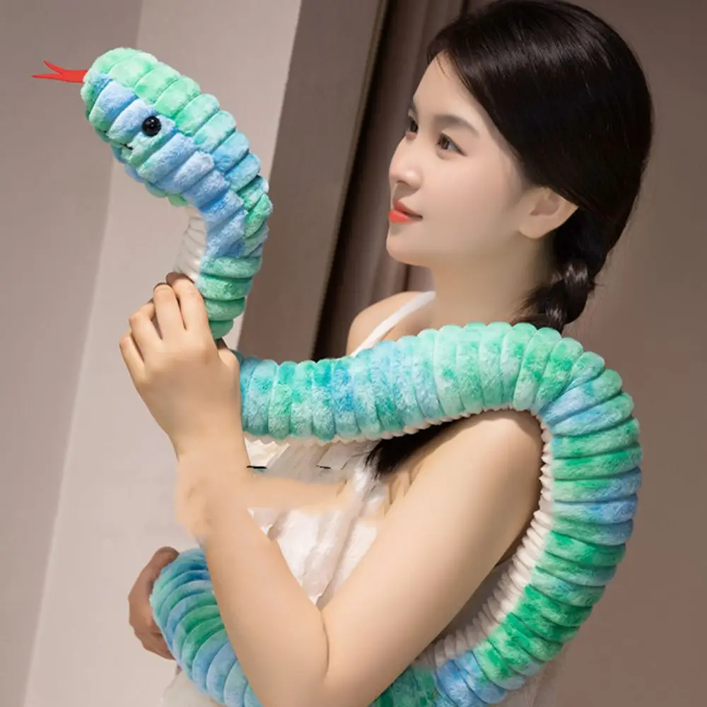 

Kids Toy Sticking Tongue Snake Plush Toy Coiled Colorful Boa Plush Doll Long Soft Boa Snake Stuffed Toys Children Toy