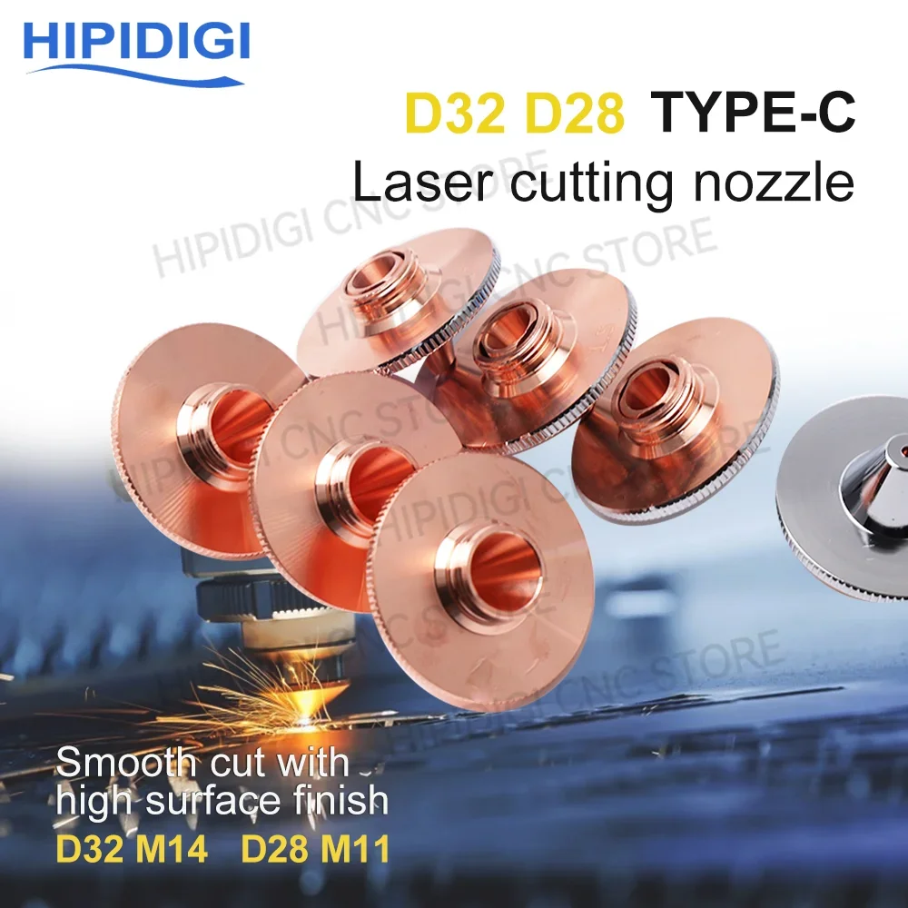 Fiber Laser Nozzle D28 M11 D32 M14 Nozzle High Speed Cutting Nozzle for Raytools Precitec Bodor Fiber Laser Cutting Head