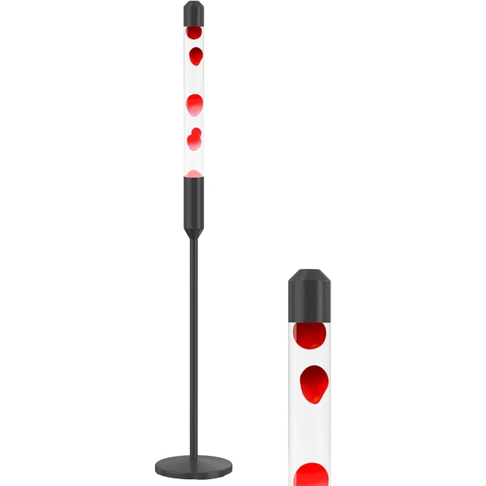 Lámpara de Lava con Movimiento Líquido de 59 Pulgadas, Envío desde EE. UU., Luz de Relajación con Cera Roja para Decoración de Hogar, Oficina, Dormitorio, Cafetería