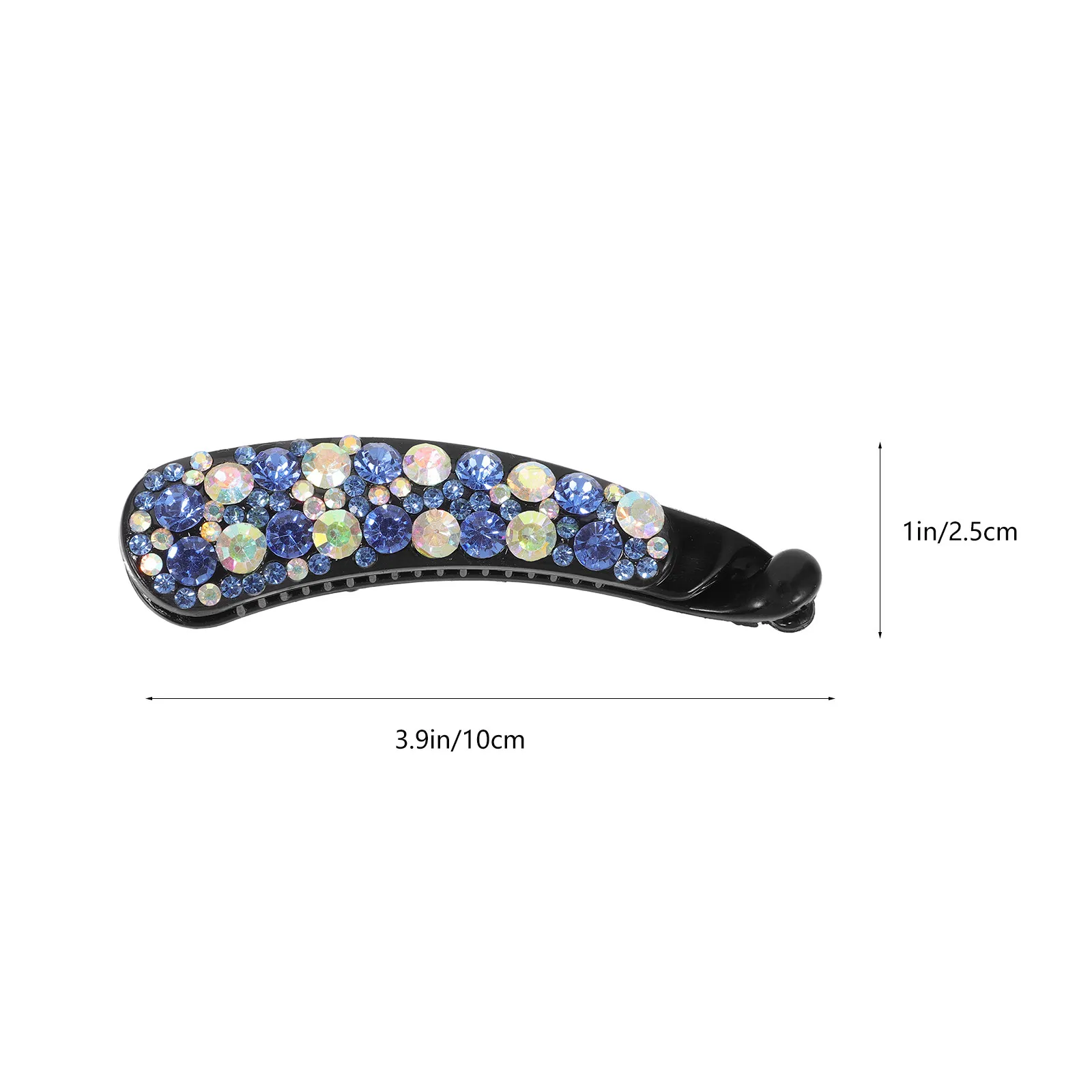 Rhinestone Banana Hair Clips 2 Pack Strong Hold for Thick Hair Elegant Womens Styling Accessories Gift