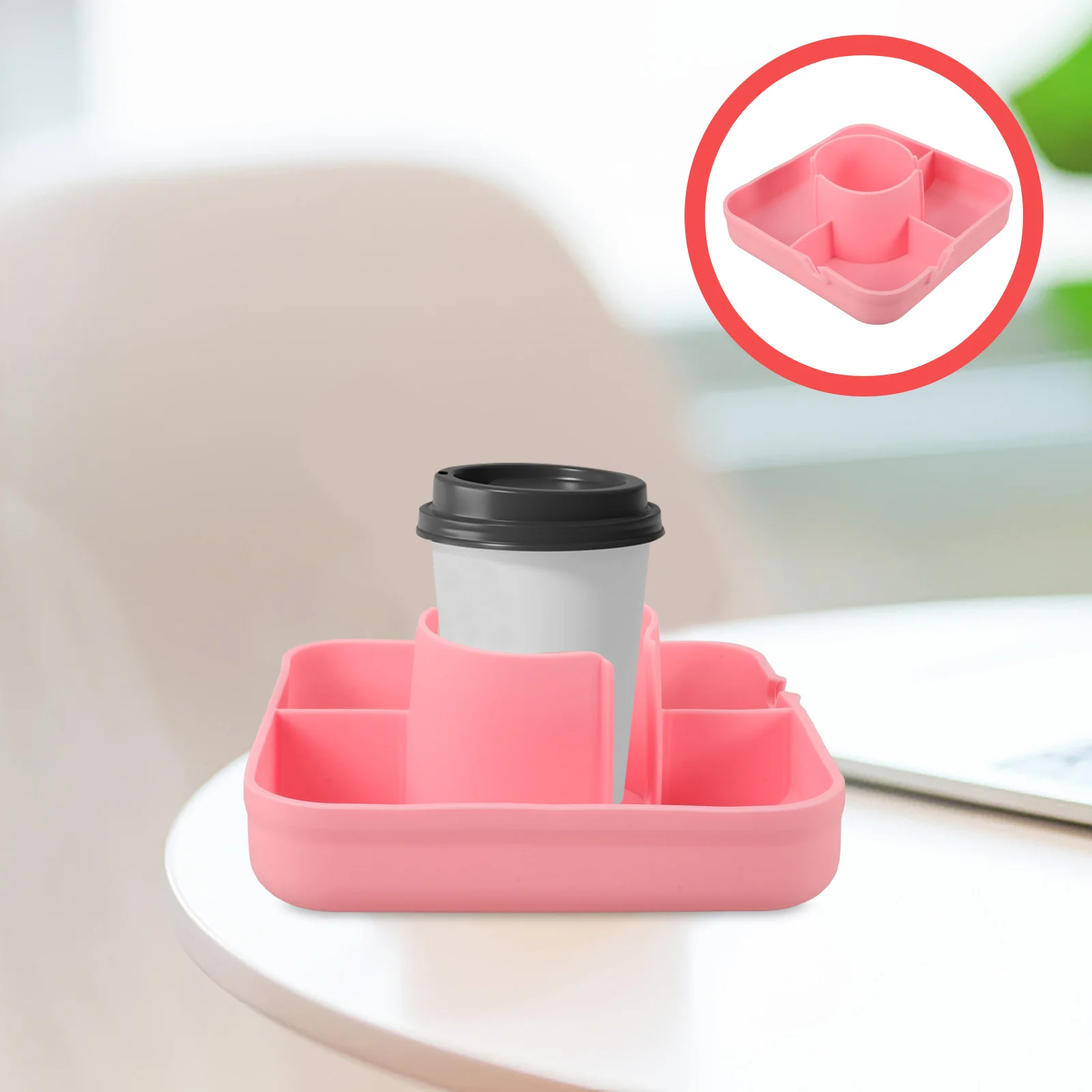 

Desktop Tumbler Cup Tray Organizer Multi-Functional Storage Solution for Home Office Sleek Appearance Convenient Access