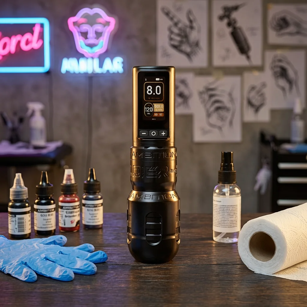 

Wireless Charging Tattoo Pen, 270 Brushless Motor, 2400mAh Battery, All-in-One Machine, Professional Tattoo Equipment