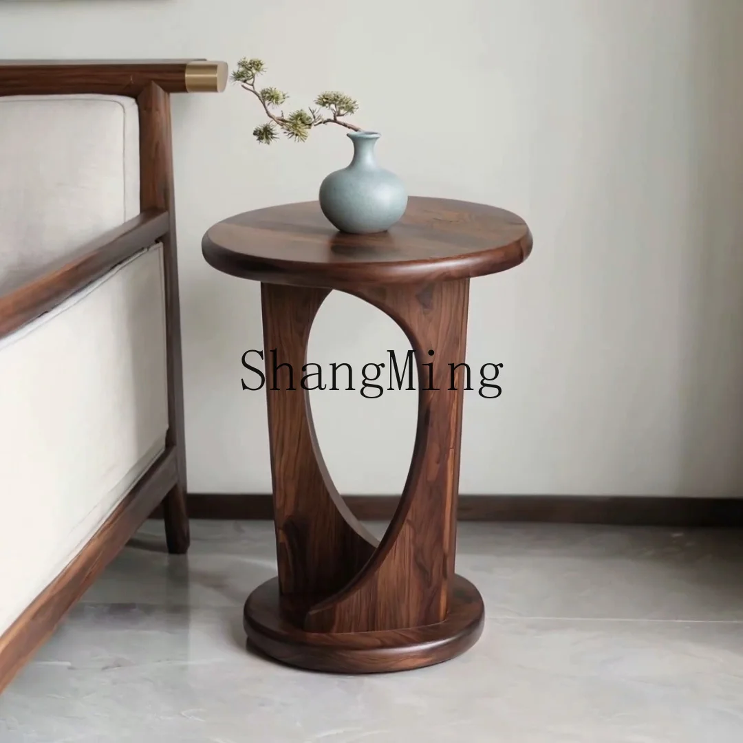 

CL black walnut corner few solid wood living room high-end villa small side few modern furniture