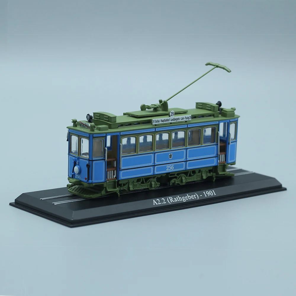 1:87 Scale Old-fashioned Retro Tram Static Resin Train Scene Model Collection Ornaments Souvenir Decoration Display